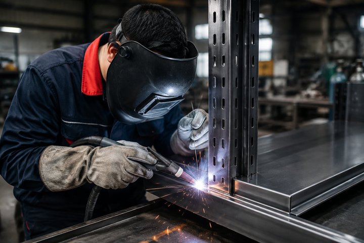 Steel shelf manufacturing and Chinese metalworking craftsmanship