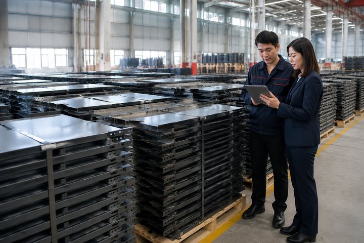 Supermarket shelving components prepared for a wholesale cost review