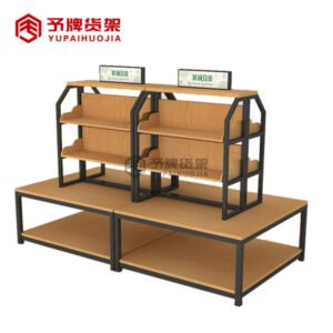 Portable display racks table wooden advertising stand supermarket Promotion table
