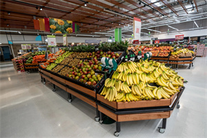 supermarket shelves