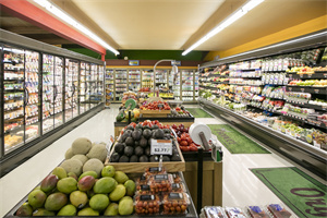 supermarket stacking shelves